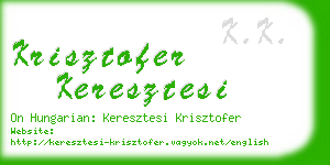 krisztofer keresztesi business card